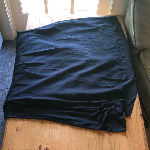 Midnight Blue Floor Length Gala Halter Dress - Picture 3 of 5